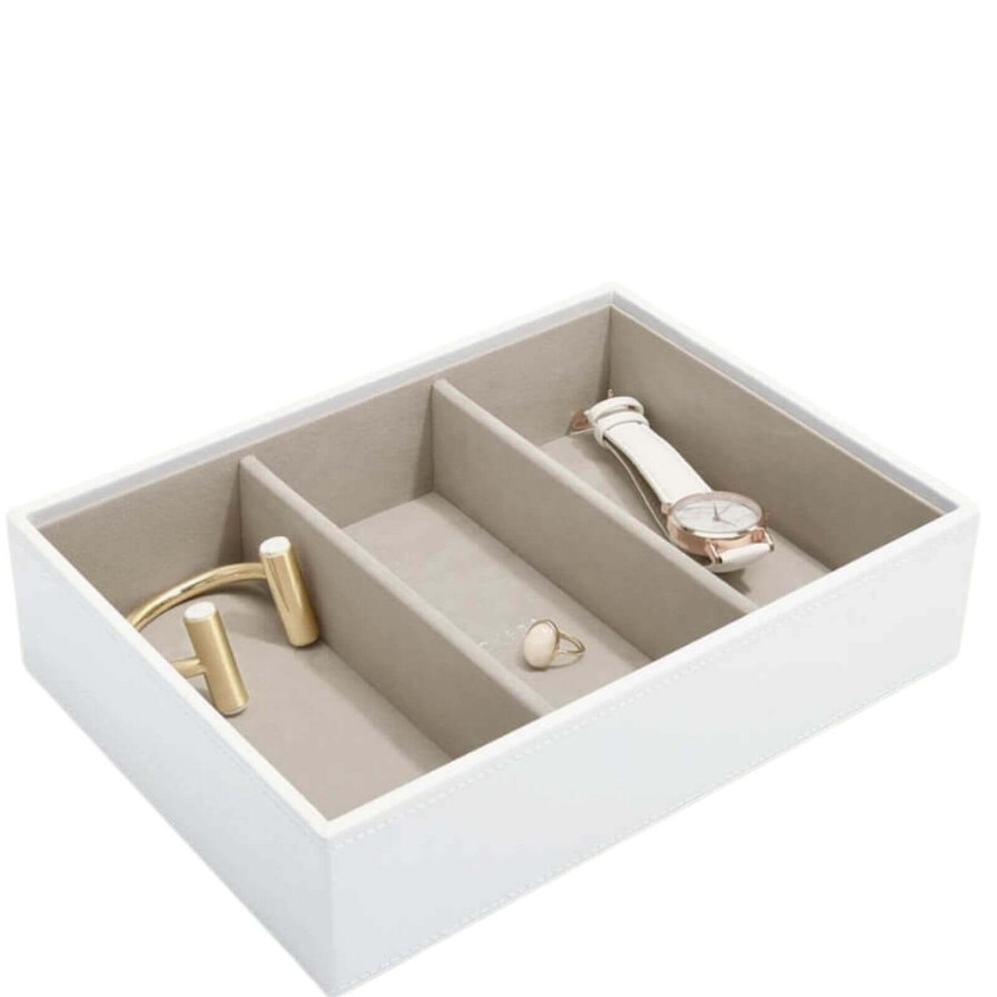 Stackers Stackers Classic Jewellery Box (Watch & Accessory Layer) - White New