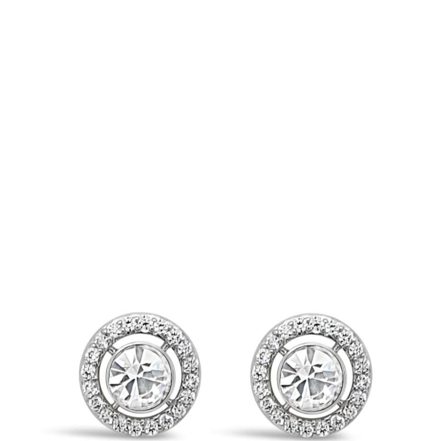 Absolute Absolute Silver Halo Stud Earrings Wholesale