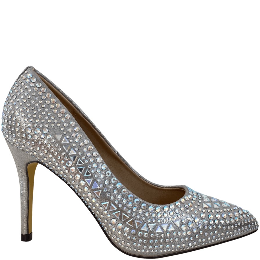 Menbur Menbur Silver Jewelled Stiletto Shoes Hot