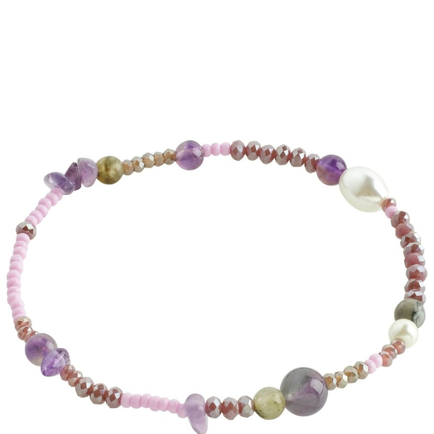 Pilgrim Pilgrim Indiana Bead Bracelet - Purple Wholesale