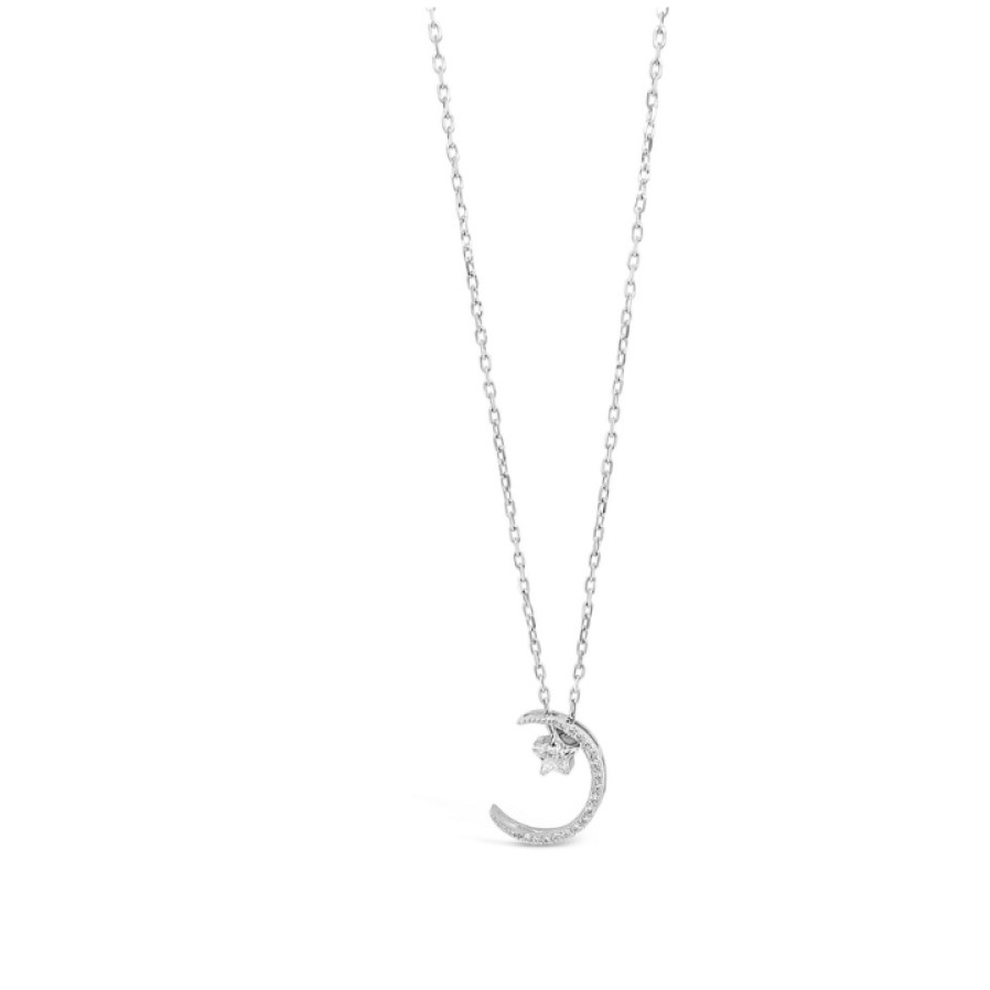 Absolute - Kids Absolute Kids Silver Moon & Star Necklace New