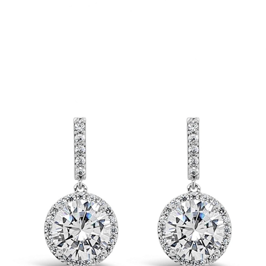 Absolute Absolute Silver & Crystal Drop Earrings Best