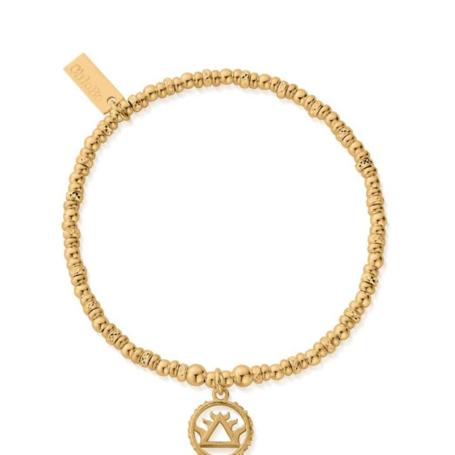 ChloBo Chlobo Fire Sparkle Disc Bracelet - Gold Best