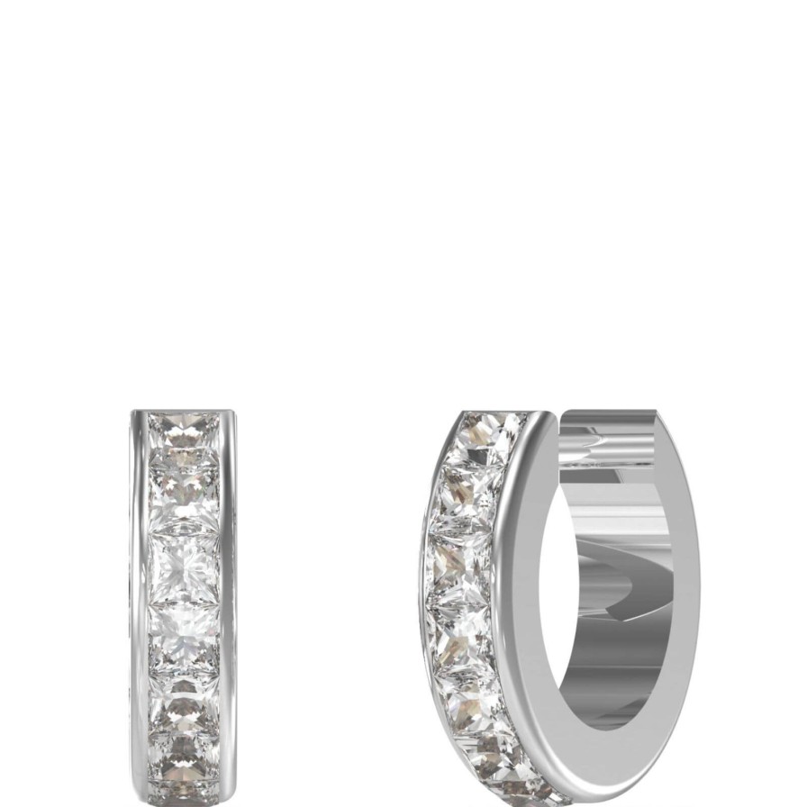 Guess Guess Silver Small Huggie Earrings Best