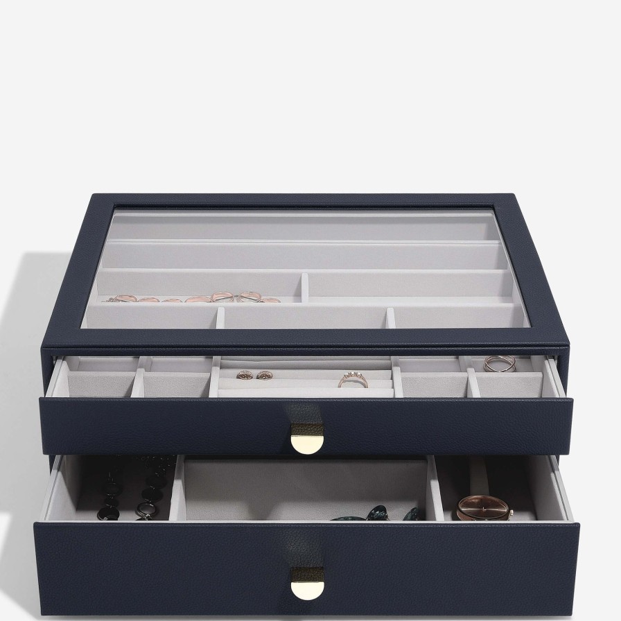 Stackers Stackers Supersize Jewellery Drawer Box (Set) - Navy New