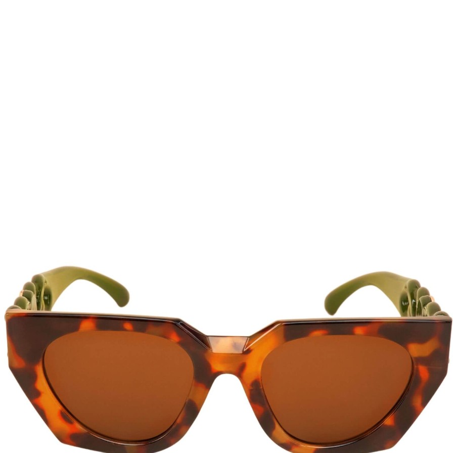 Powder Powder Zelia Sunglassses - Tortoiseshell/Olive Clearance