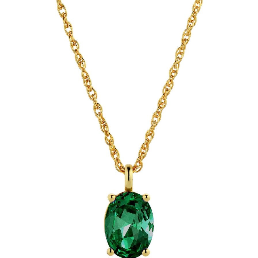 Dyrberg Kern Dyrberg Kern Barga Gold Necklace - Green Wholesale