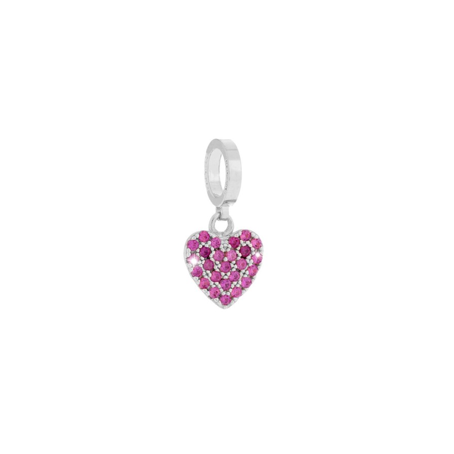 Rebecca My World Rebecca Silver Sparkle Heart Charm Best