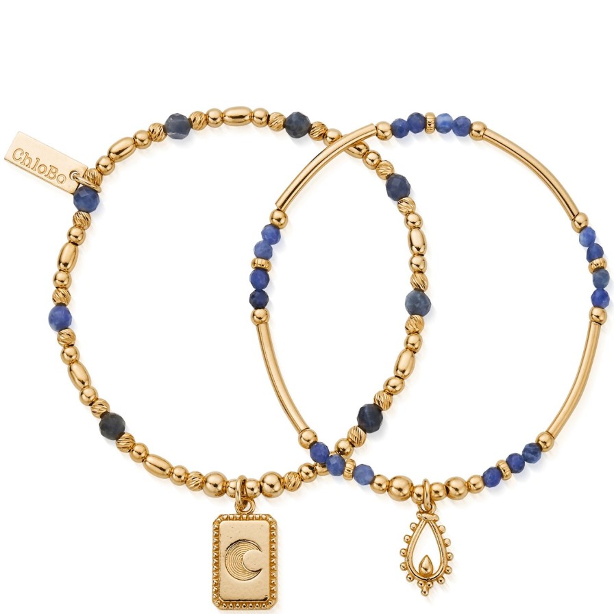 ChloBo Chlobo Reflect Sodalite Bracelet Set - Gold Online