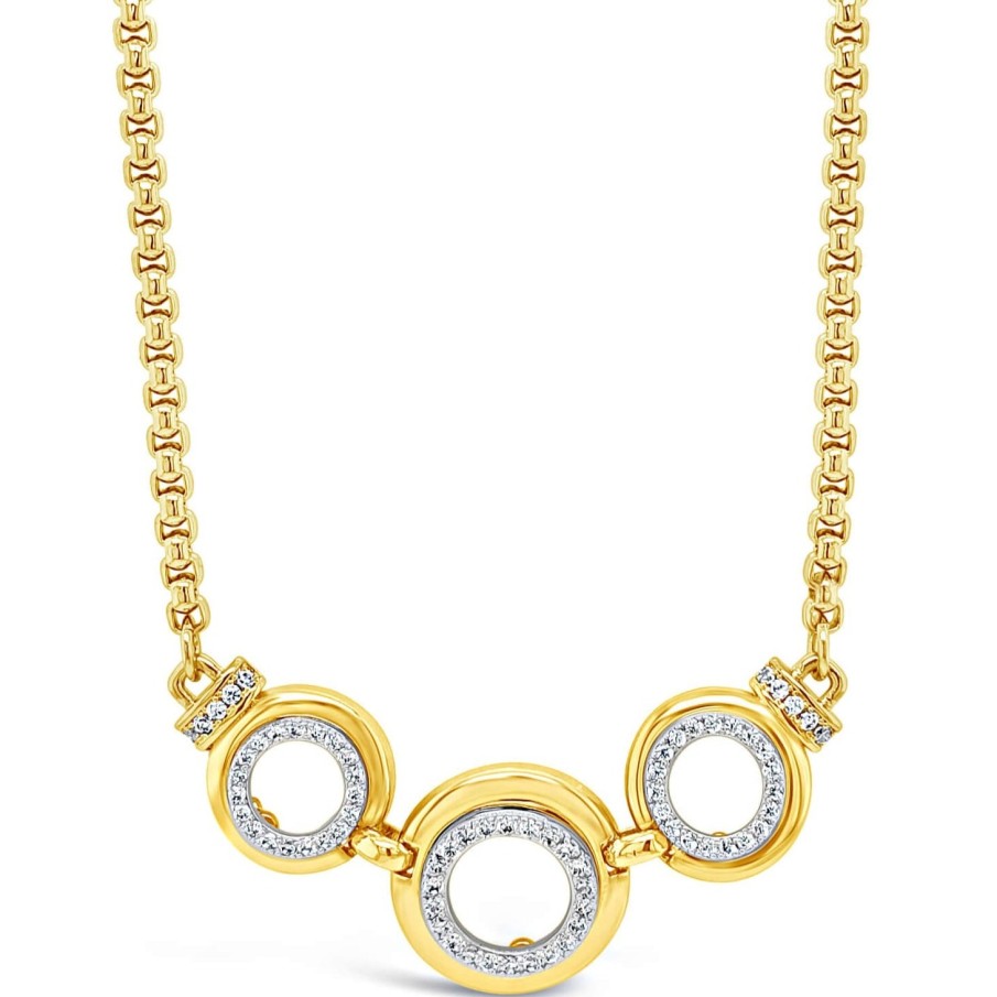 Absolute Absolute Gold & Crystal Circles Faceted Necklace Clearance