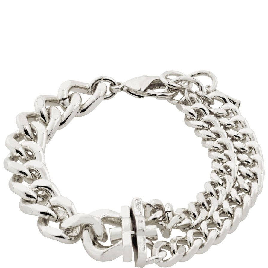 Pilgrim Pilgrim Friends Chunky Curb Chain Silver Bracelet Online