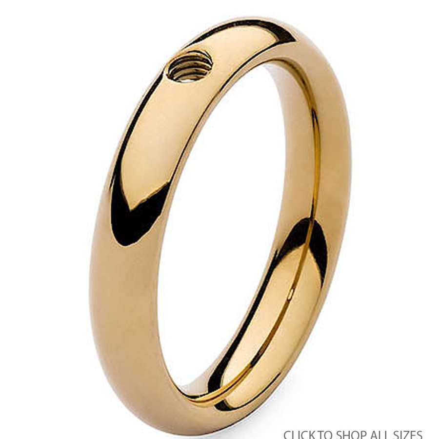 Qudo Qudo Classic Thin Ring Band - Gold Clearance