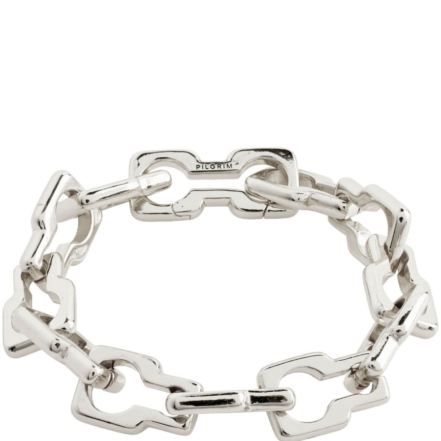 Pilgrim Pilgrim Live Silver Chunky Bracelet New