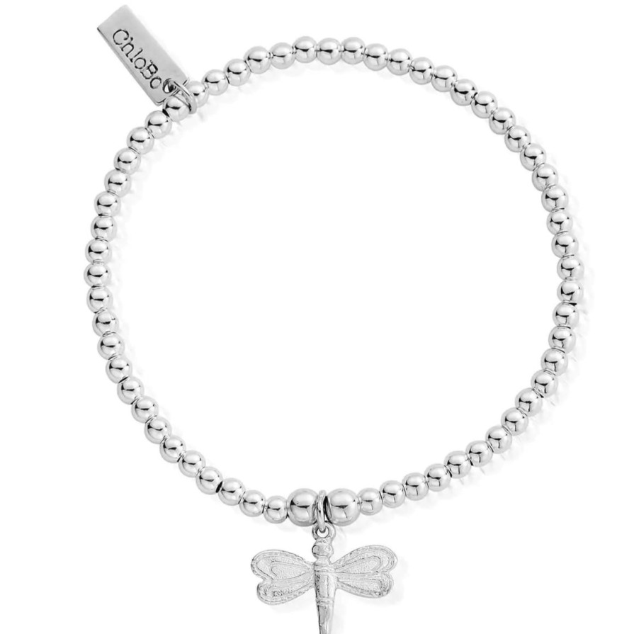 ChloBo Chlobo Cute Charm Dragonfly Silver Bracelet Wholesale