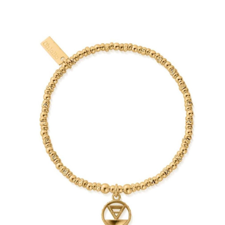 ChloBo Chlobo Earth Sparkle Disc Bracelet - Gold New