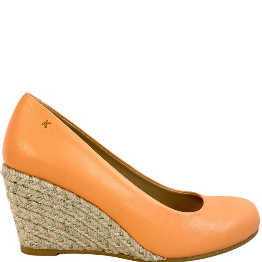 Kate Appleby Kate Appleby Marina Peach Wedge Shoes Wholesale