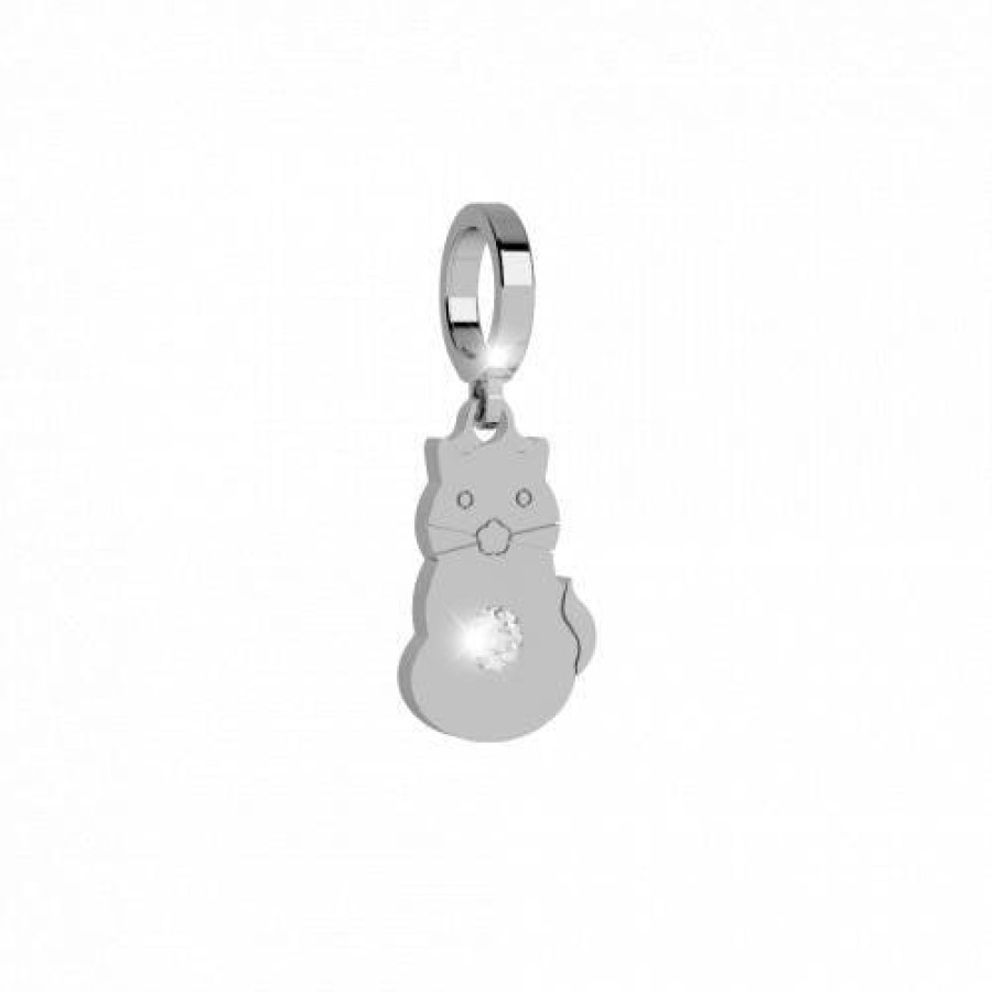 Rebecca My World Rebecca My World Silver Cat Charm Wholesale