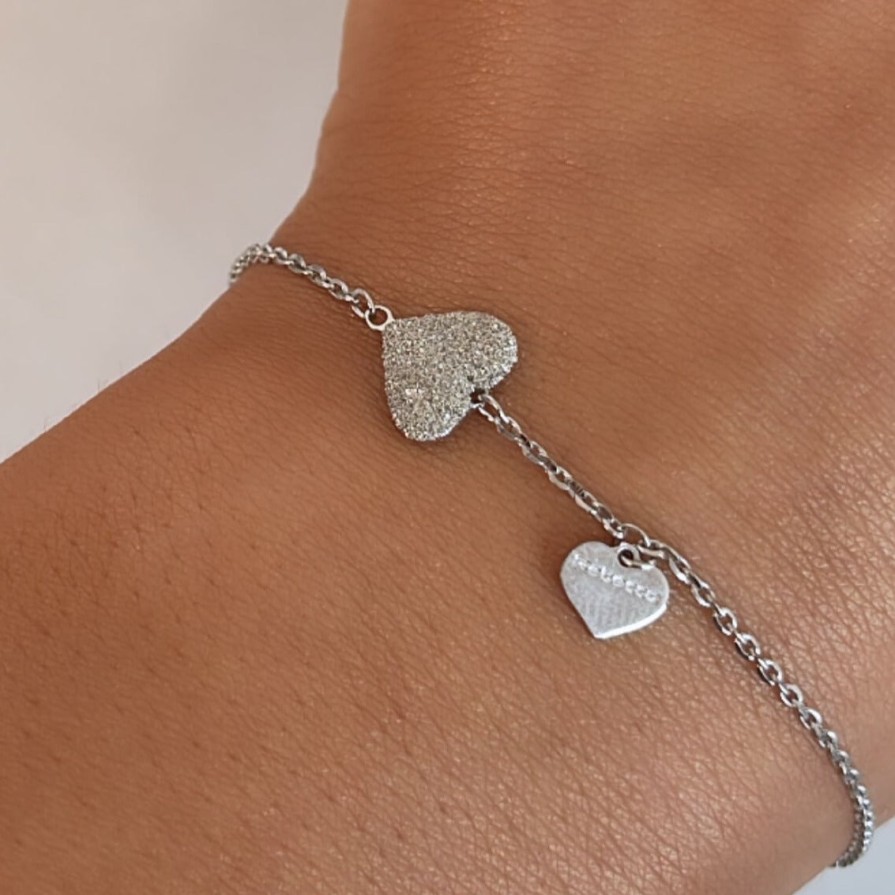 Rebecca Jolie Rebecca Jolie Heart Silver Bracelet Online