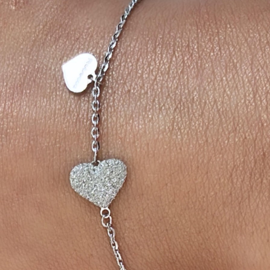 Rebecca Jolie Rebecca Jolie Heart Silver Bracelet Online