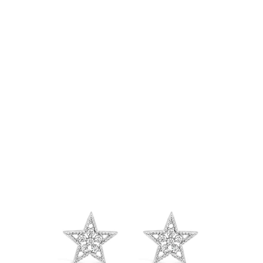 Absolute Absolute Silver Small Star Stud Earrings New