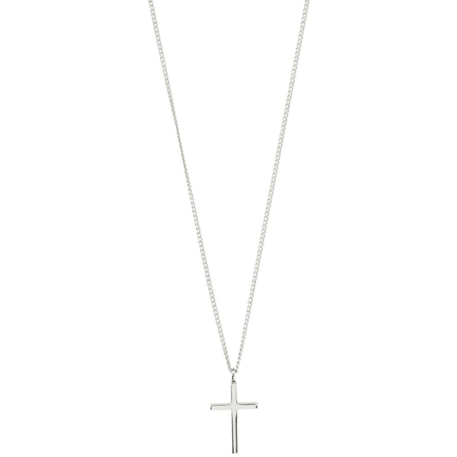 Pilgrim Pilgrim Daisy Silver Simple Cross Necklace New