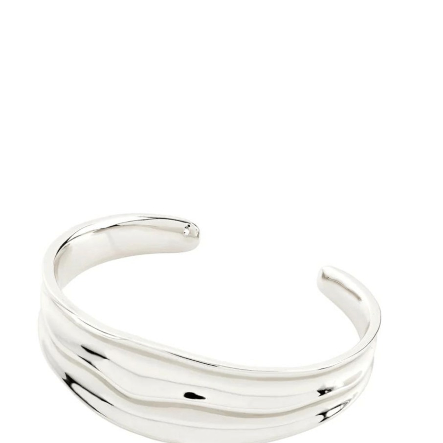 Pilgrim Pilgrim Dreams Wavy Silver Bangle Clearance