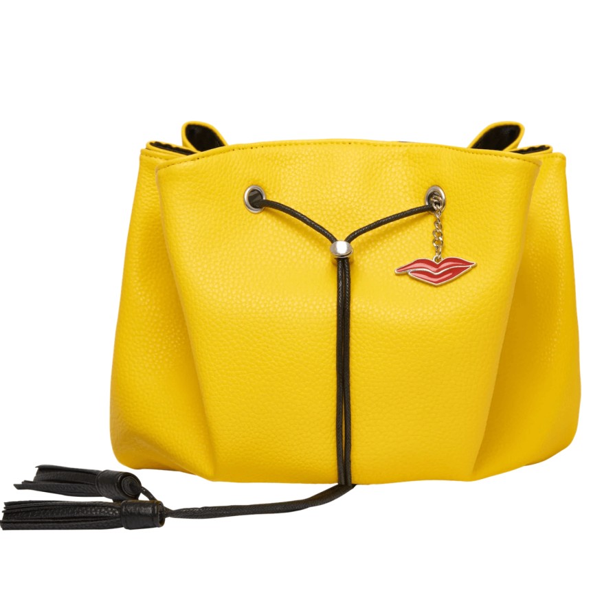 Donna May London Donna May Vegan Drawstring Bag - Yellow Wholesale