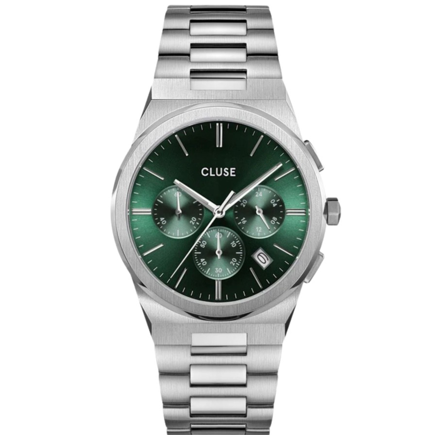 Cluse Cluse Vigoureux Chrono Steel Watch - Green New