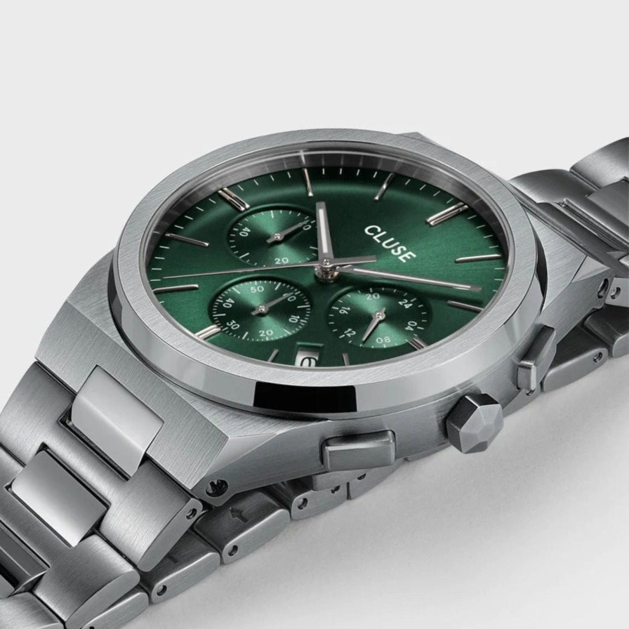 Cluse Cluse Vigoureux Chrono Steel Watch - Green New