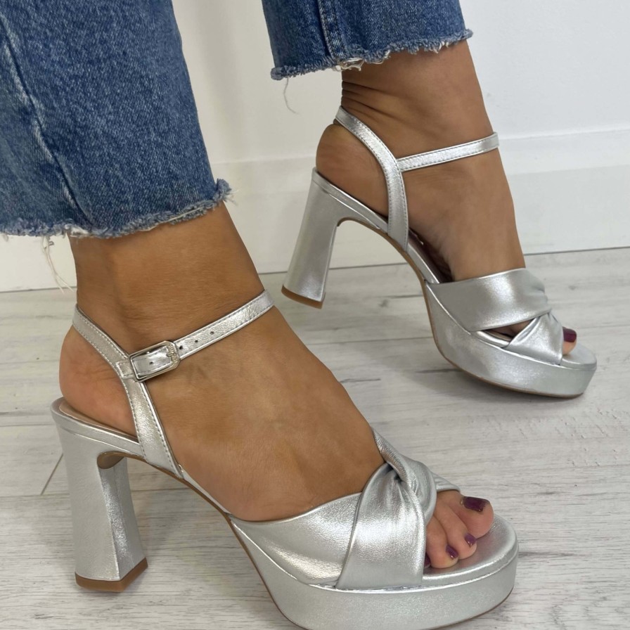 Unisa Unisa Onoa Silver Platform Sandals Wholesale