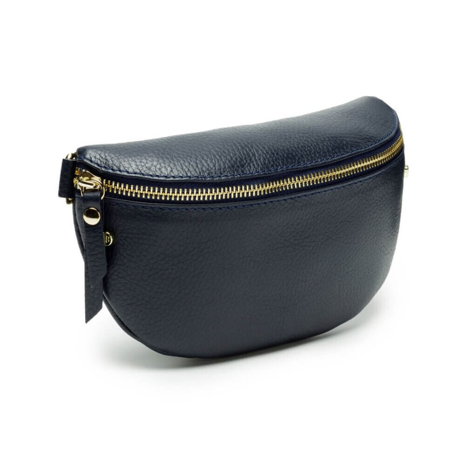 Elie Beaumont Elie Beaumont Navy Leather Sling Bag Hot