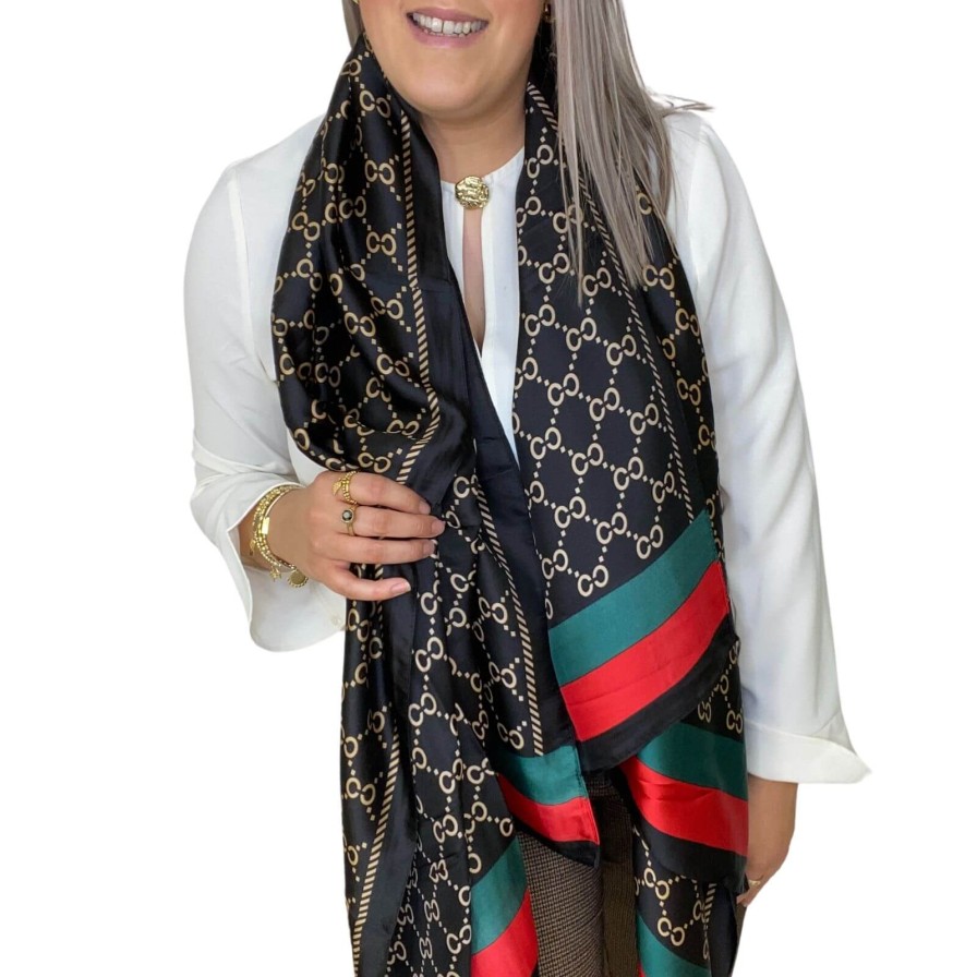 Bejeweled At Soul Griselda Black Scarf Best