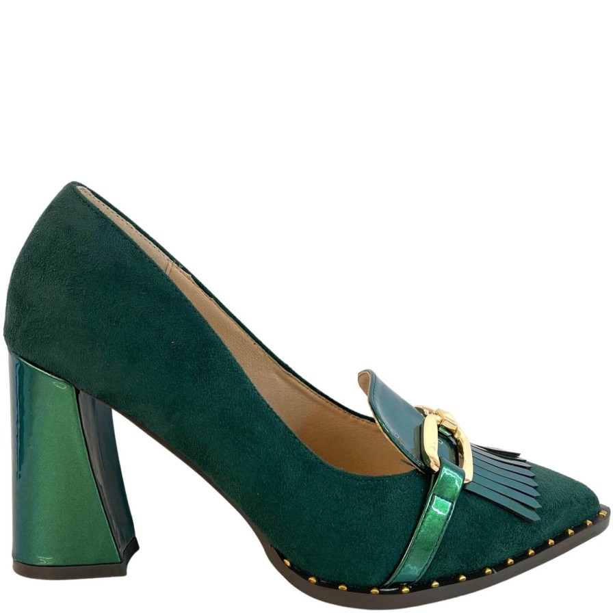 Menbur Menbur Green Suede Court Shoes Online