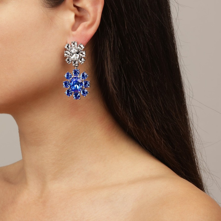 Dyrberg Kern Dyrberg Kern Lina Silver Earrings - Sapphire Clearance