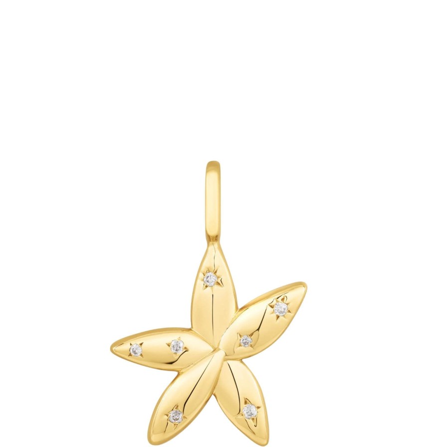 Ania Haie Pop Charm Ania Haie Pop Charms Gold Sparkle Flower Charm Clearance