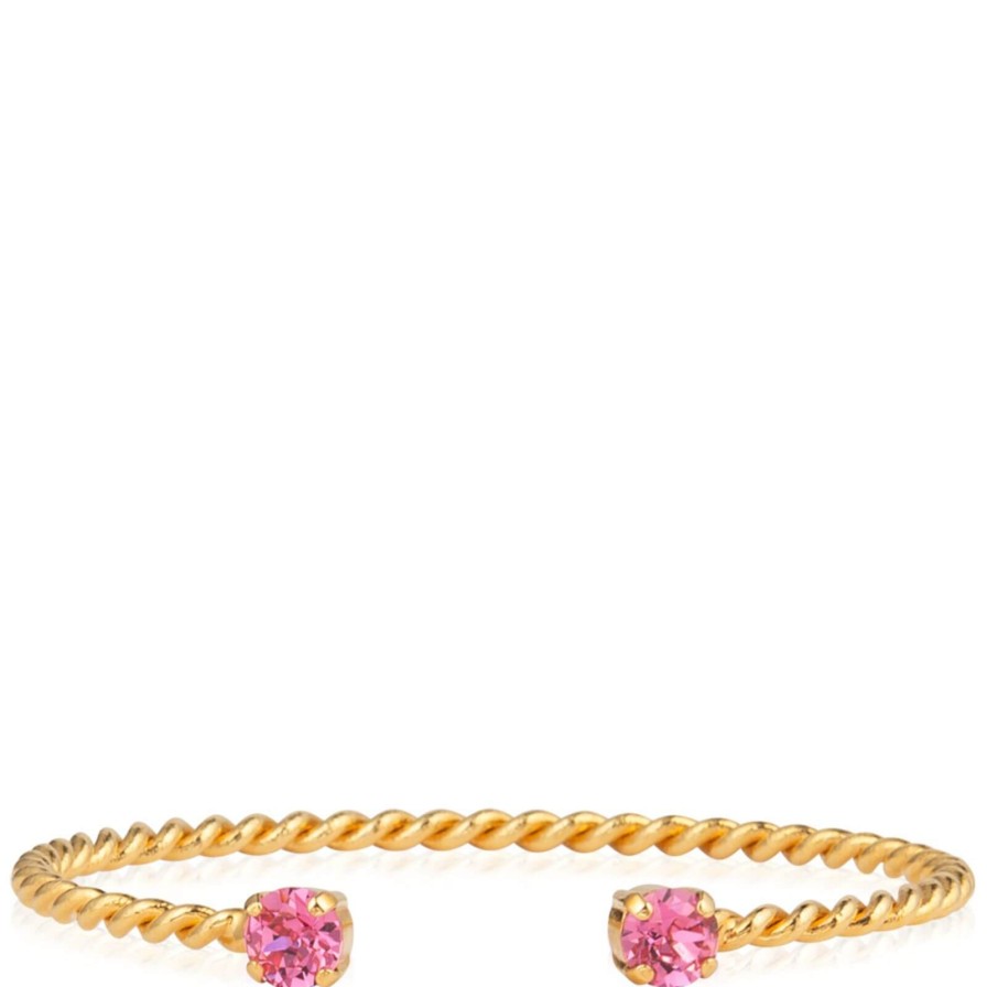 Caroline Svedbom Caroline Svedbom Gold Mini Twisted Bangle - Rose Best