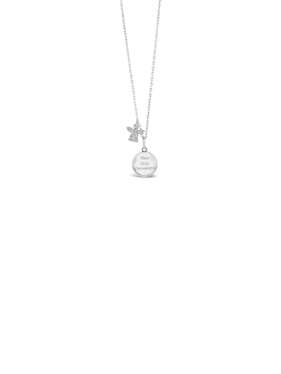 Absolute - Kids Absolute Kids Sterling Silver Angel Disc Necklace Best