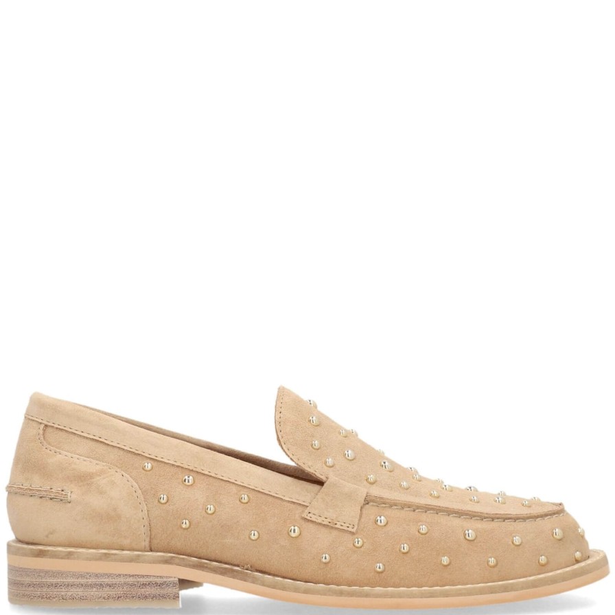 Alpe Alpe Sand Suede Slip On Loafers Hot