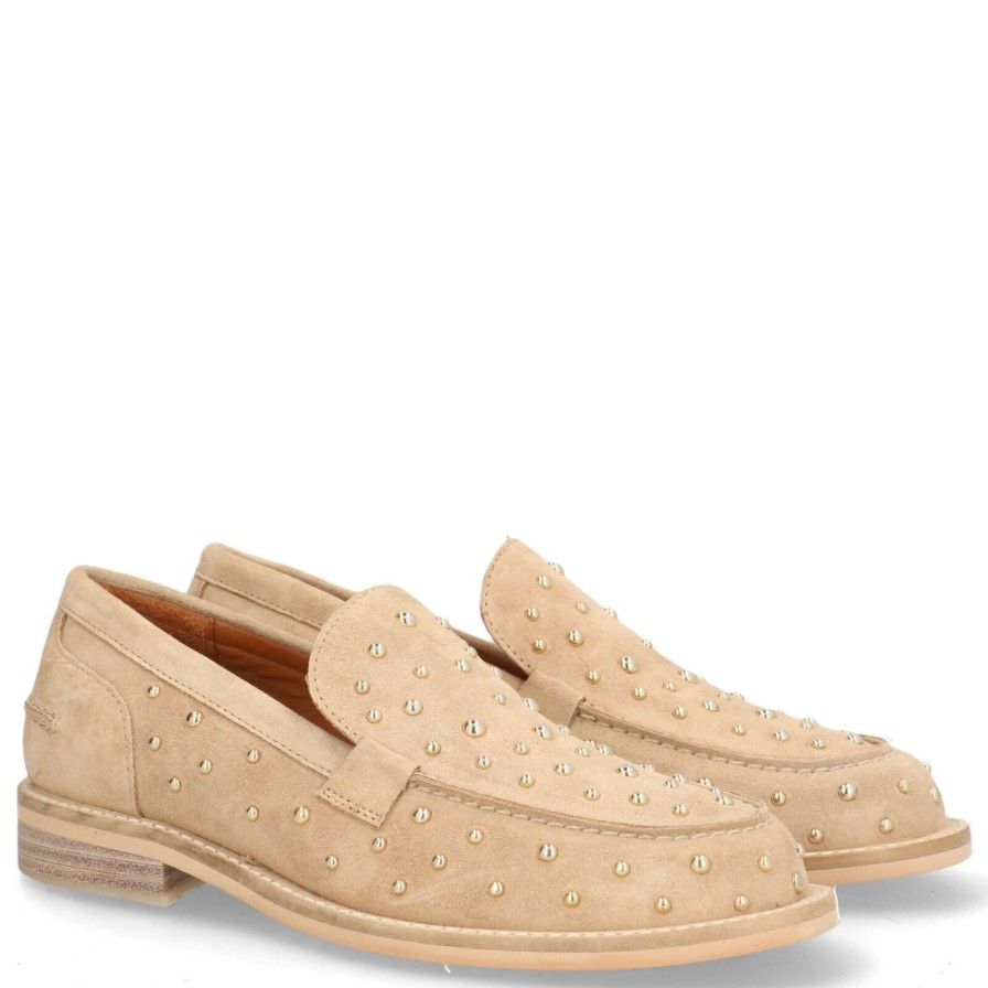 Alpe Alpe Sand Suede Slip On Loafers Hot