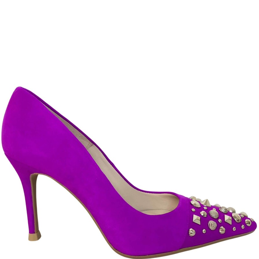 Lodi Lodi Sompo Studded Stiletto Shoes - Fuchsia Pink Clearance