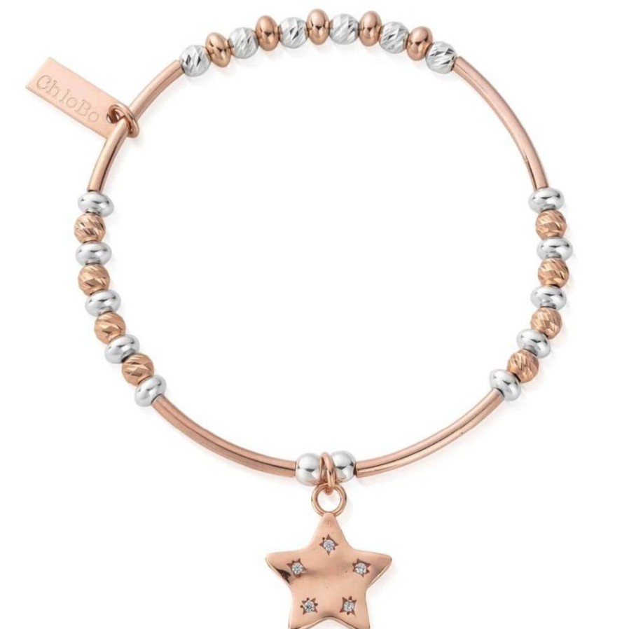 ChloBo Chlobo Sparkle Star Bracelet - Two Tone New