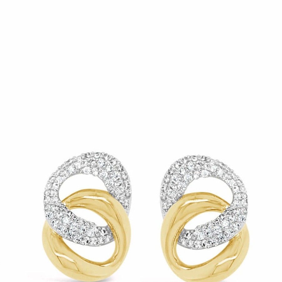 Absolute Absolute Gold Entwined Stud Earrings Hot