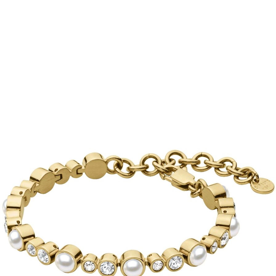 Dyrberg Kern Dyrberg Kern Sacha Gold Bracelet - Crystal Pearl Best