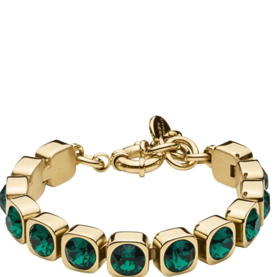 Dyrberg Kern Dyrberg Kern Conian Gold Bracelet - Green New