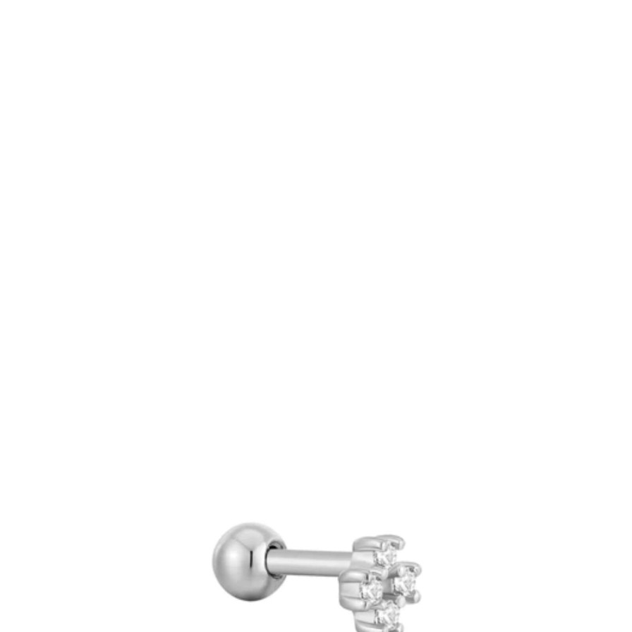 Ania Haie Ania Haie Silver Sparkle Cross Barbell Single Earring Online