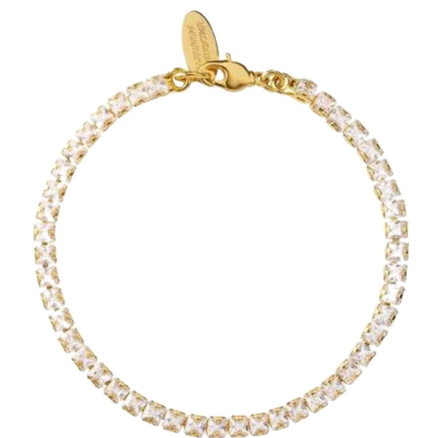 Caroline Svedbom Caroline Svedbom Gold Zara Bracelet - Clear Crystal Hot