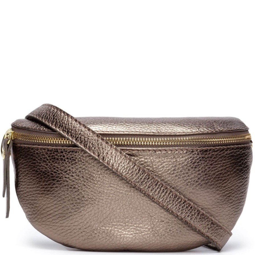 Elie Beaumont Elie Beaumont Bronze Leather Sling Bag Clearance