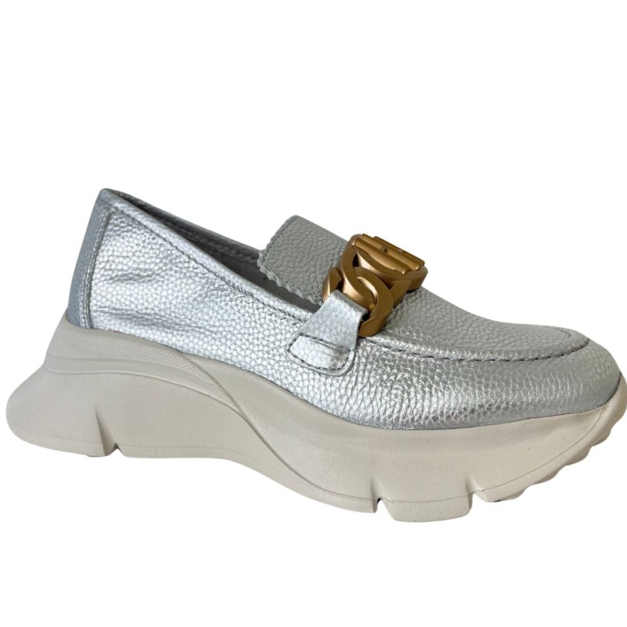 Hispanitas Hispanitas Silver & Bronze Leather Slip On Shoes Online