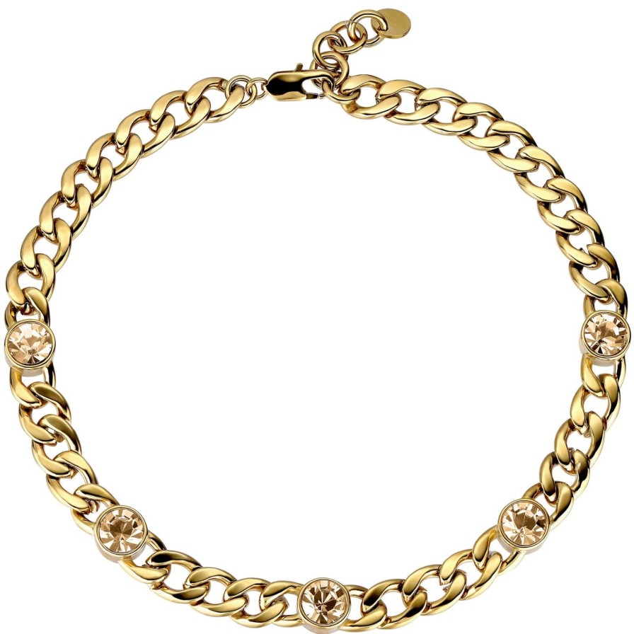 Dyrberg Kern Dyrberg Kern Angelina Gold Chunky Curb Chain Necklace - Golden New