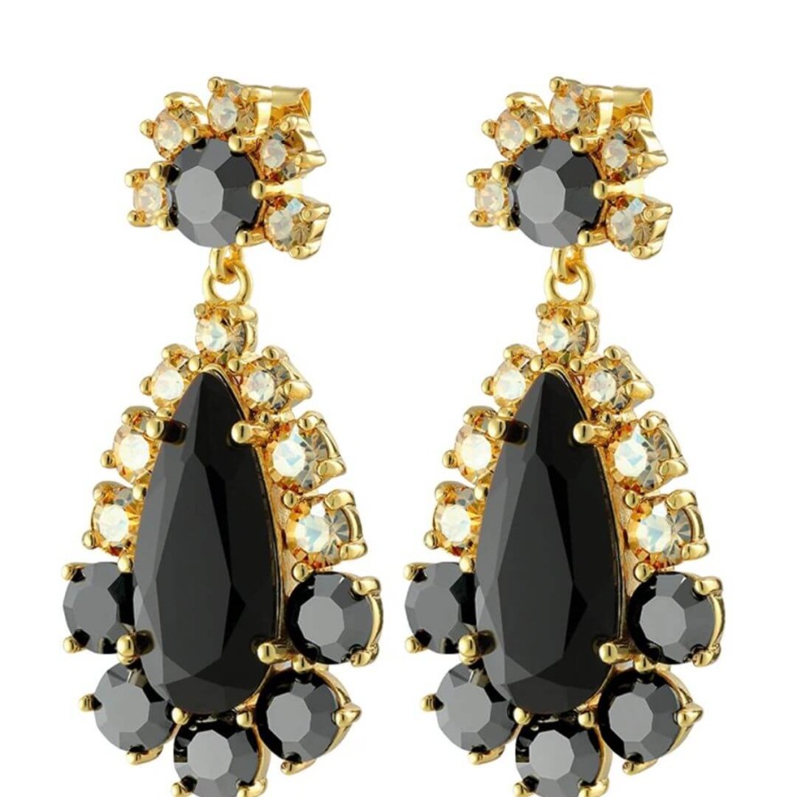 Dyrberg Kern Dyrberg Kern Lucia Gold Earrings - Black Wholesale